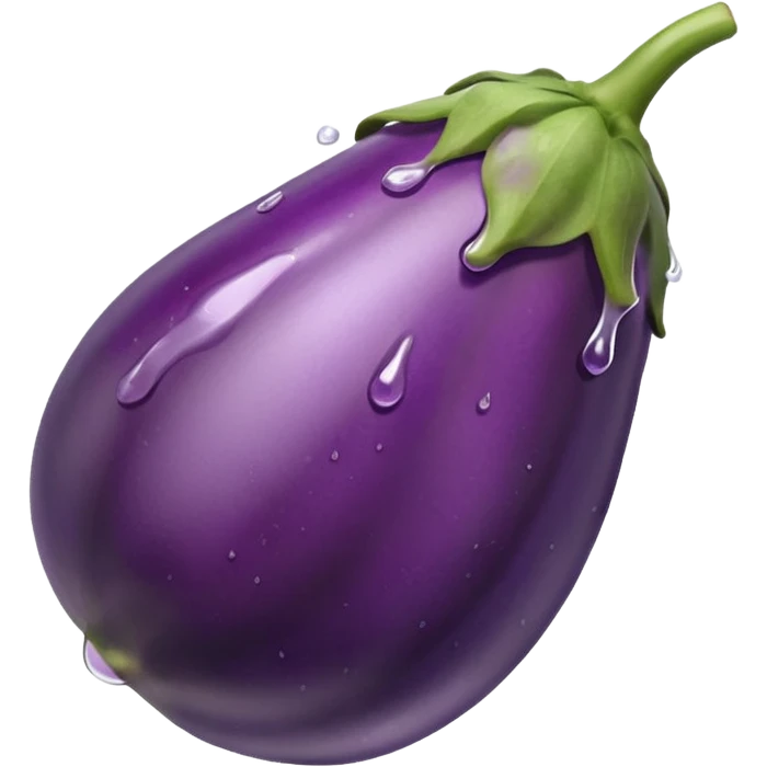 Eggplants touching tips with glue all over them emoji