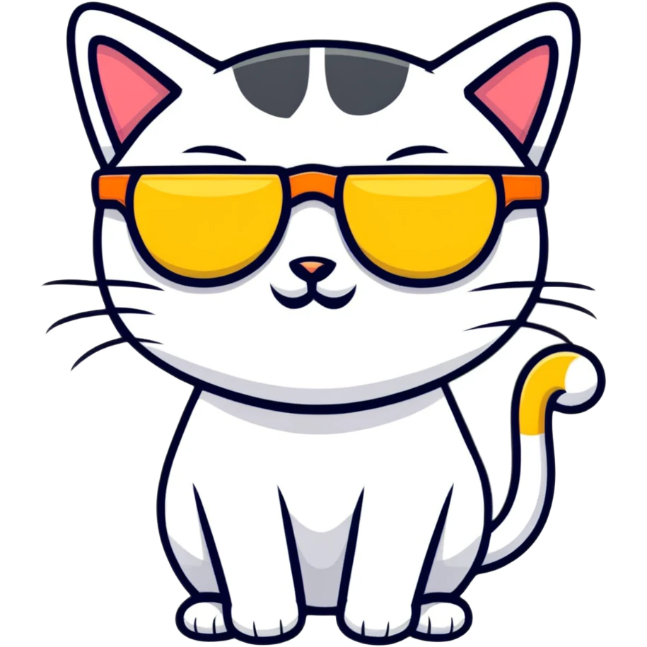 Cat wearing sunglasses emoji