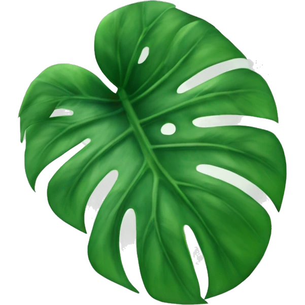 green monstera deliciosa leaf emoji