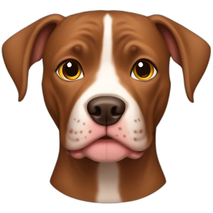 brown pitbull dog female emoji