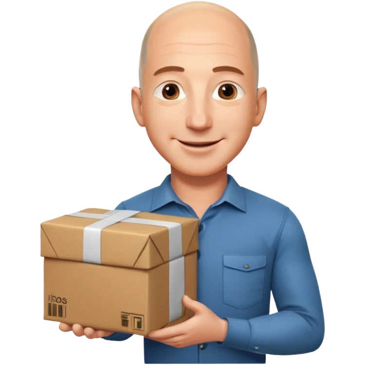 jeffbezos holding parcel emoji