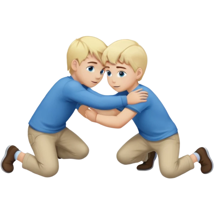 full body boy blue eyes blonde hair crawling hug other full body boy blue eyes blonde hair emoji