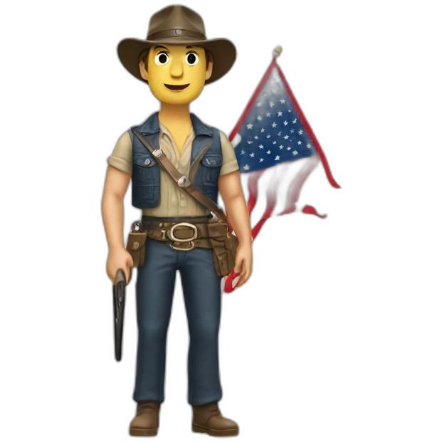 crocodile dundee with flag emoji