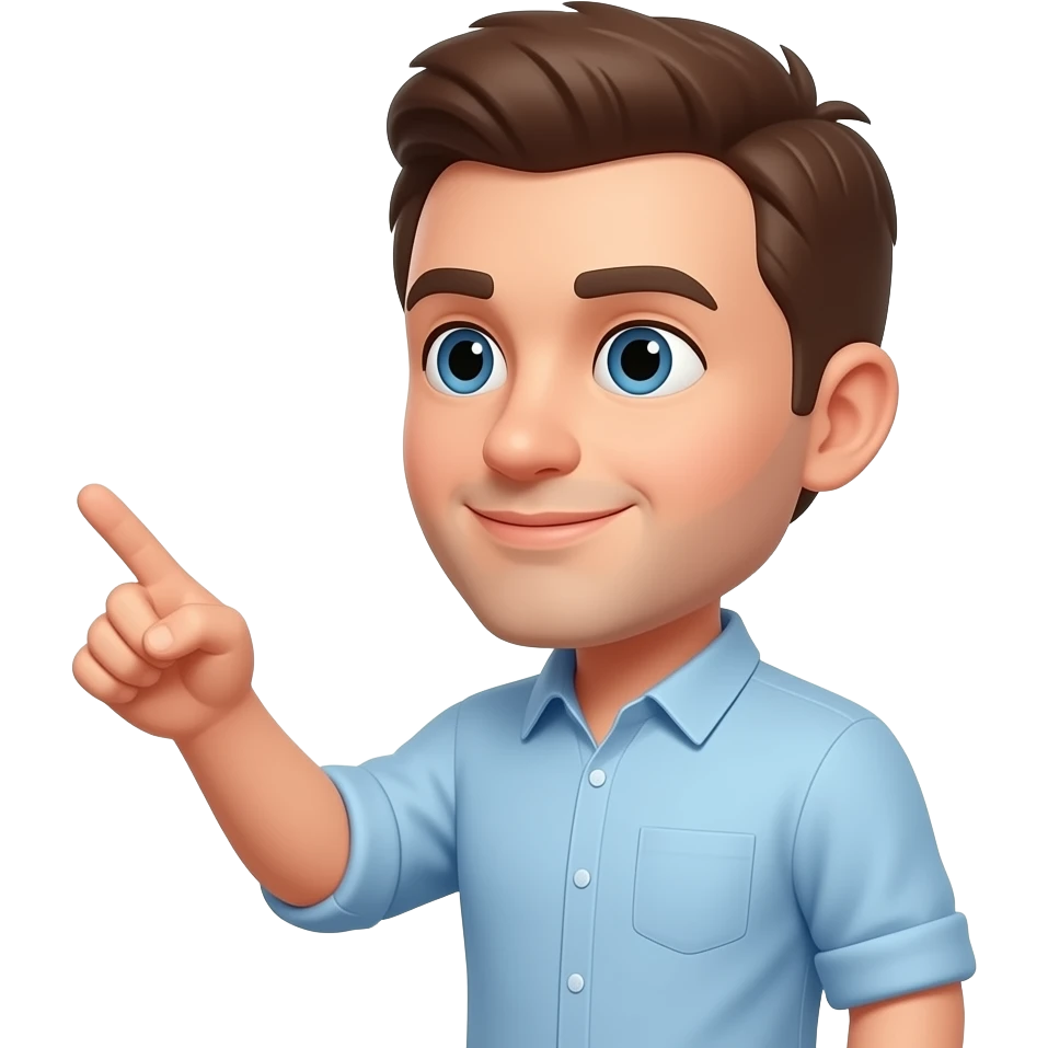 Hombre señalando atrás emoji