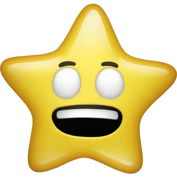 cartoon yellow bubble star no face emoji