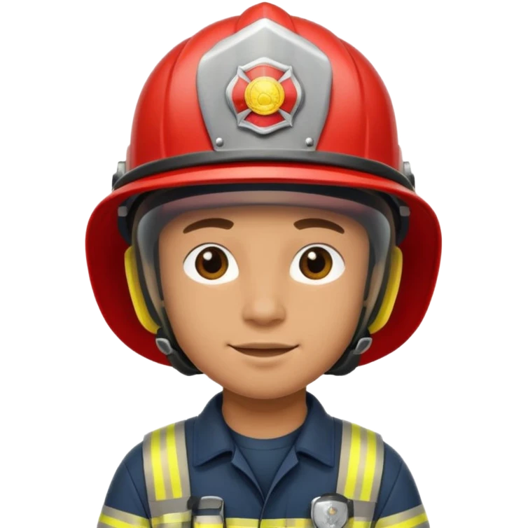 Firefighter wearing helmets emoji