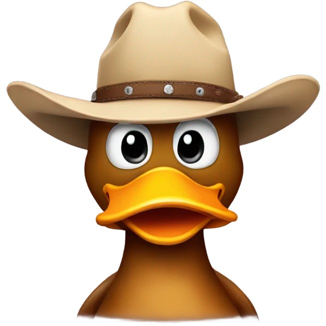 Duck in a cowboyhat  emoji