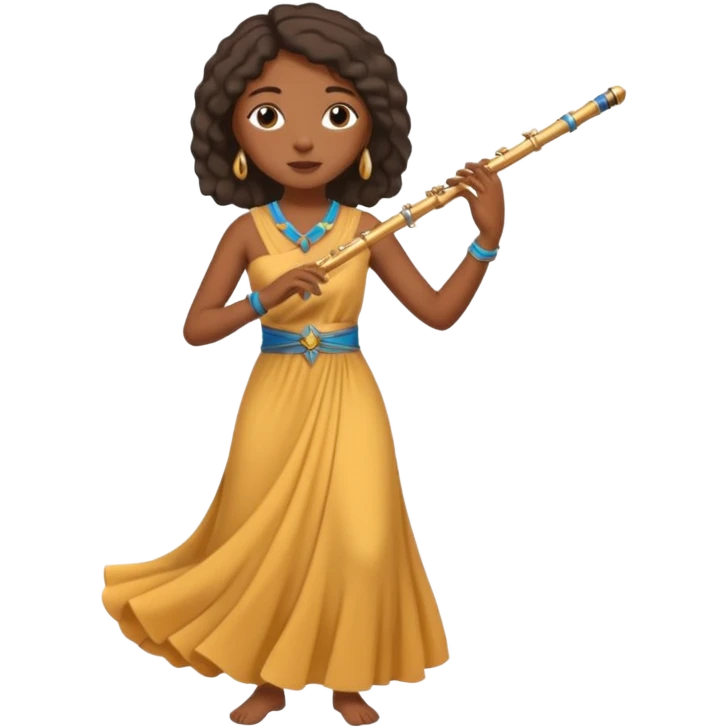black woman playing flute full body emoji