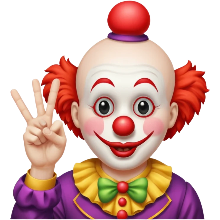clown sticking up the middle finger emoji