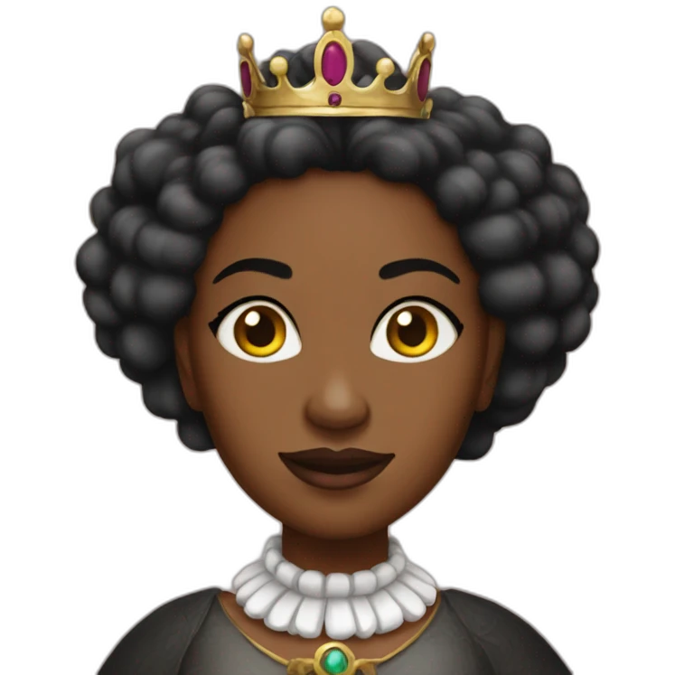 Black queen in her palace emoji