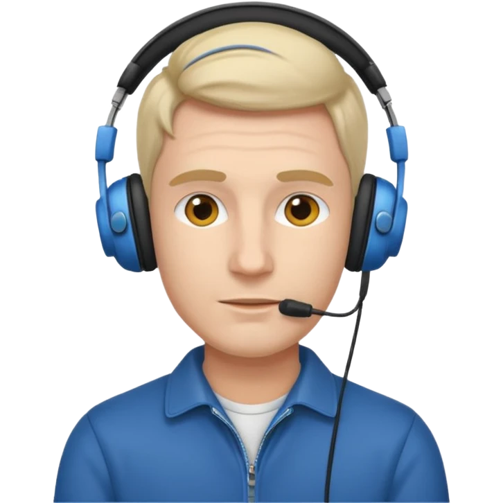Man with on-ear headphones emoji