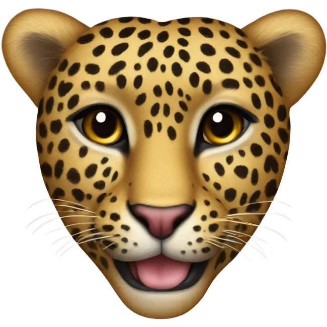 leopard print heart emoji