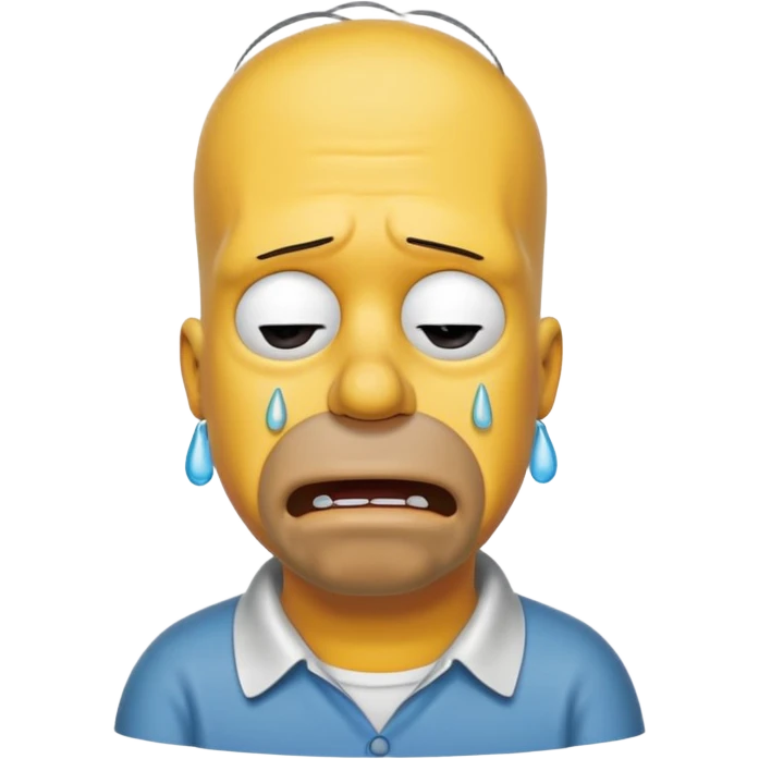 Homer Simpson qui pleure emoji
