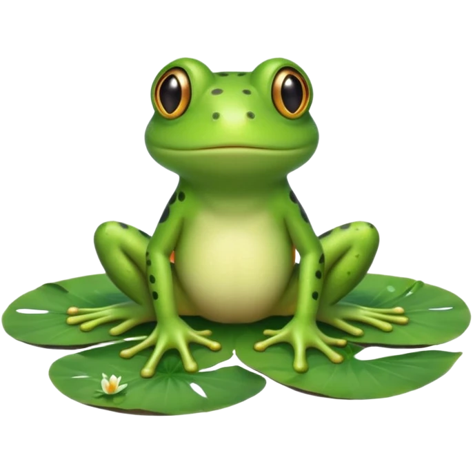 Frog at the lake emoji