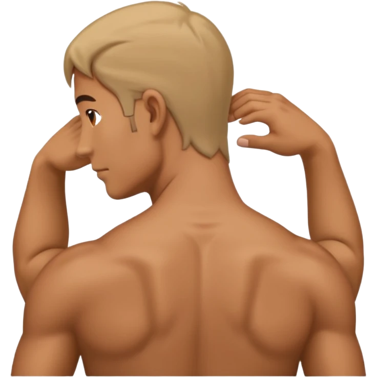 Man with back arched emoji