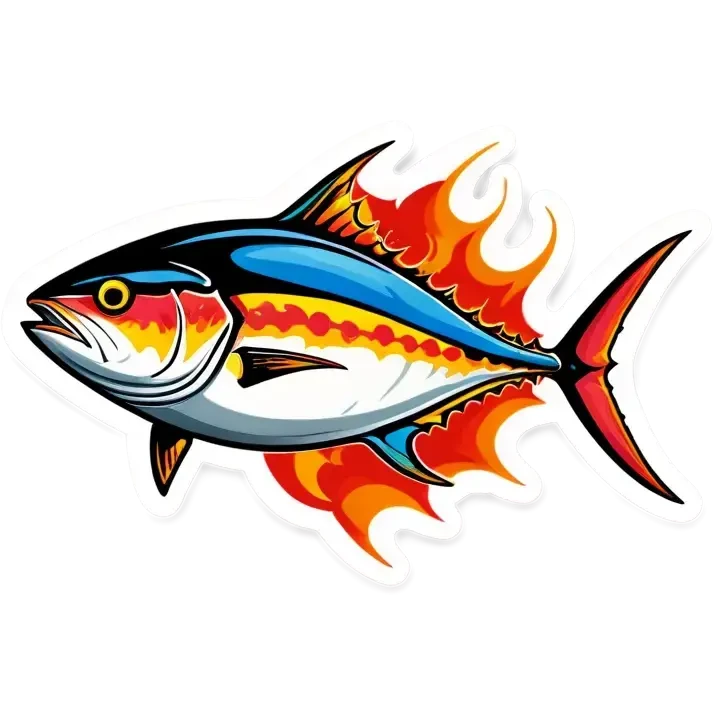 flaming tuna fish emoji
