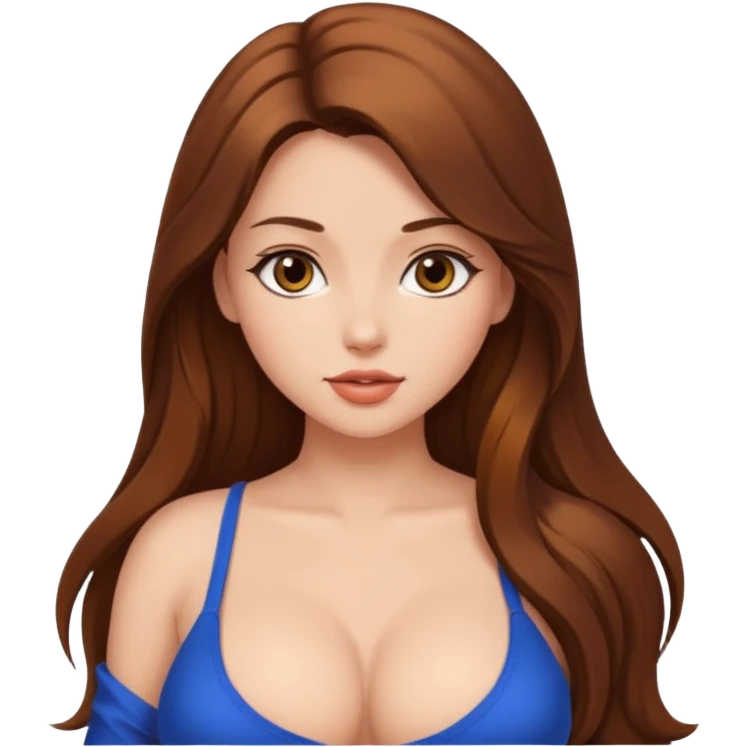 Sexy girl big breasts gorgeous emoji