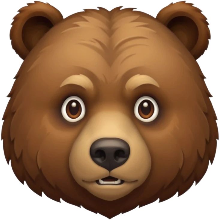 grizzly bear face emoji