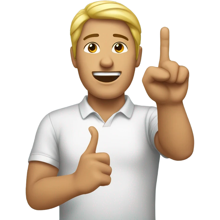 Men doing the victory Symbol whith Fingers  emoji
