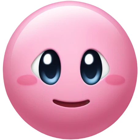 Anime style Kirby shaped ball emoji