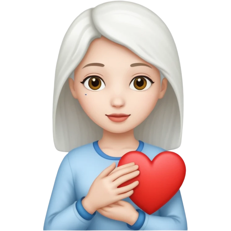 Создай это :"Я"+🤍+"Амира" текстом emoji