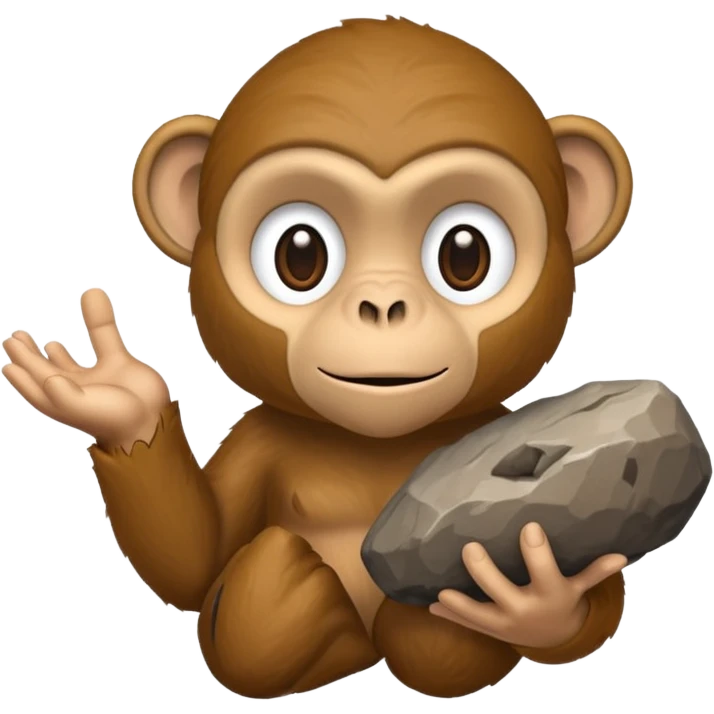 monkey hand throwing rocks emoji