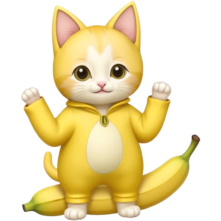 kitten in banana costume emoji