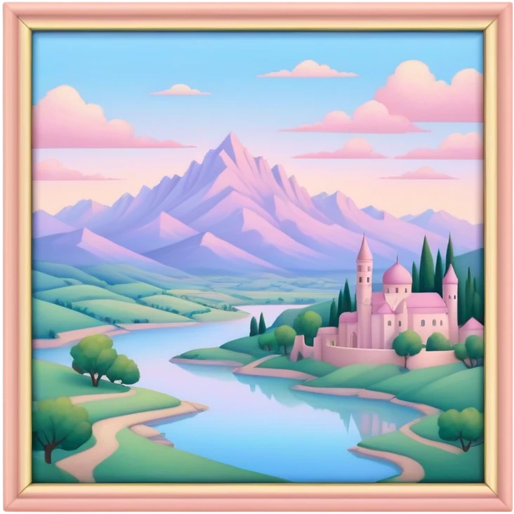 pastel renaissance landscape emoji