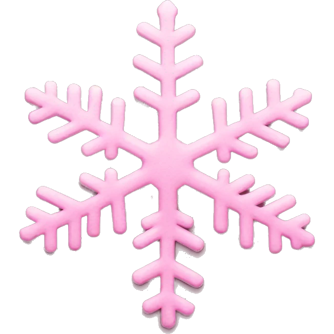 Pink snowflake emoji