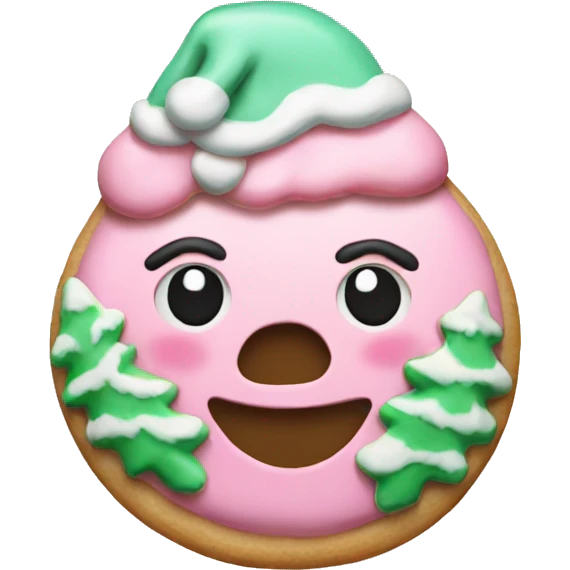 Pastel Christmas cookie emoji