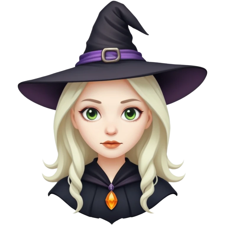 caucasian bimbo girl witch emoji