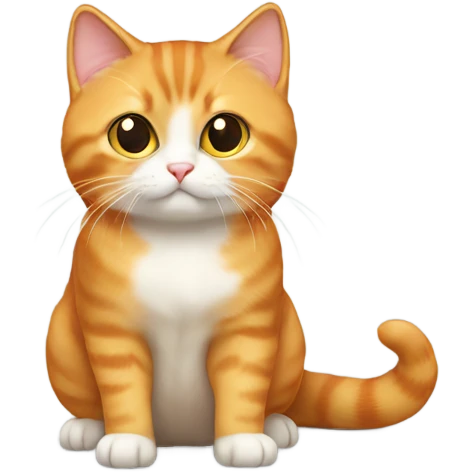Orange munchkin cat sitting emoji