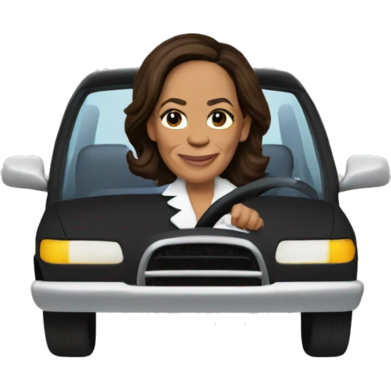 Kamala Harris Driving a car emoji