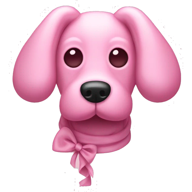 Light pink balloon dog faceless emoji