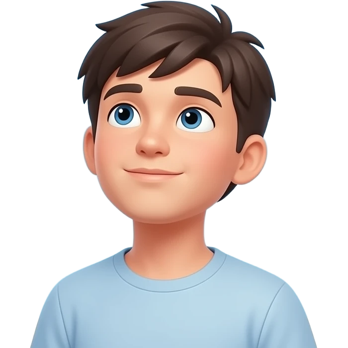 Dude looking up at clouds emoji