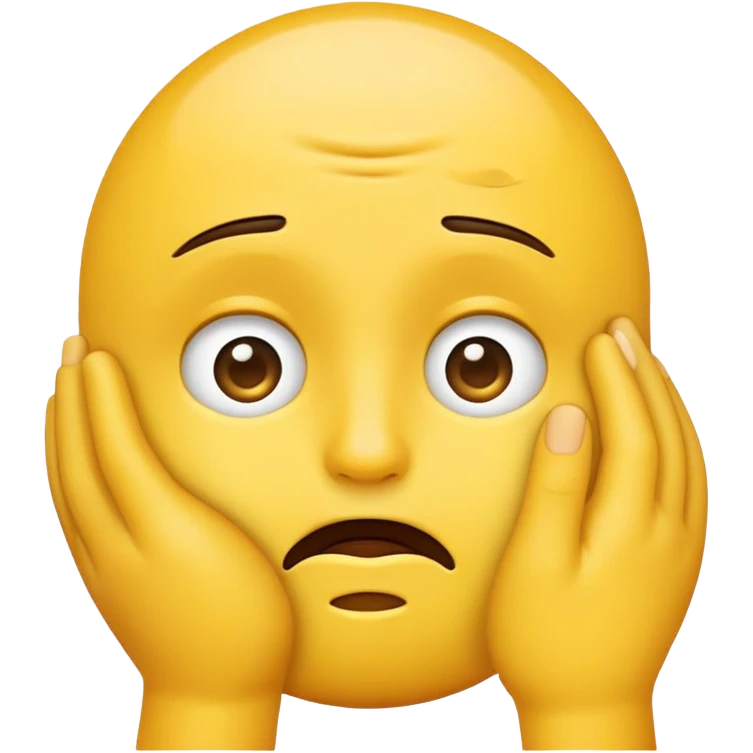 default yellow emoji sighing with hand on face; visibly annoyed emoji