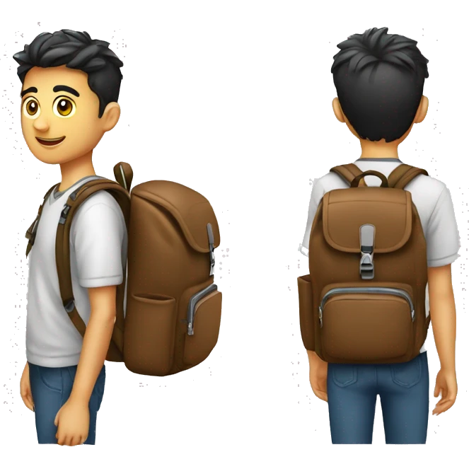 a sttudent wıth backpack emoji