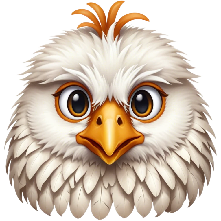 cute hen portrait  emoji
