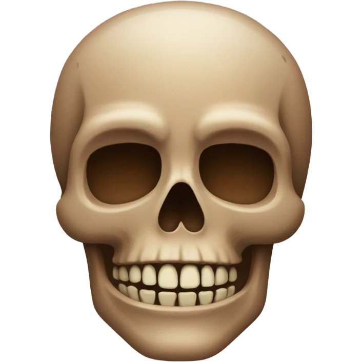 Brown skull emoji emoji