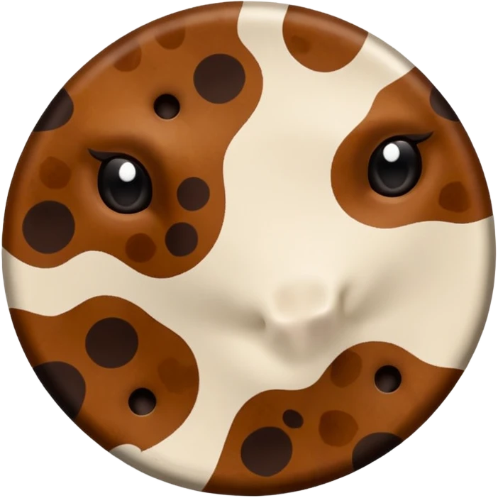 circle filled with cow skin print emoji