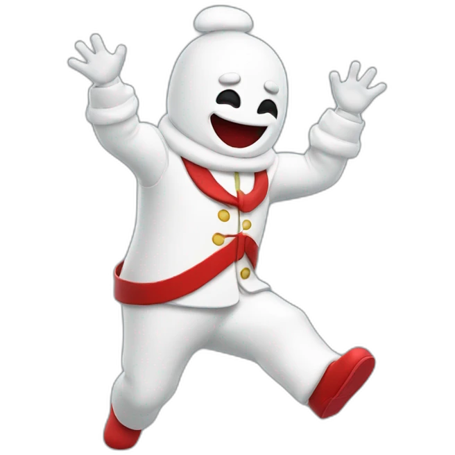 Bonhomme qui fait un dab emoji