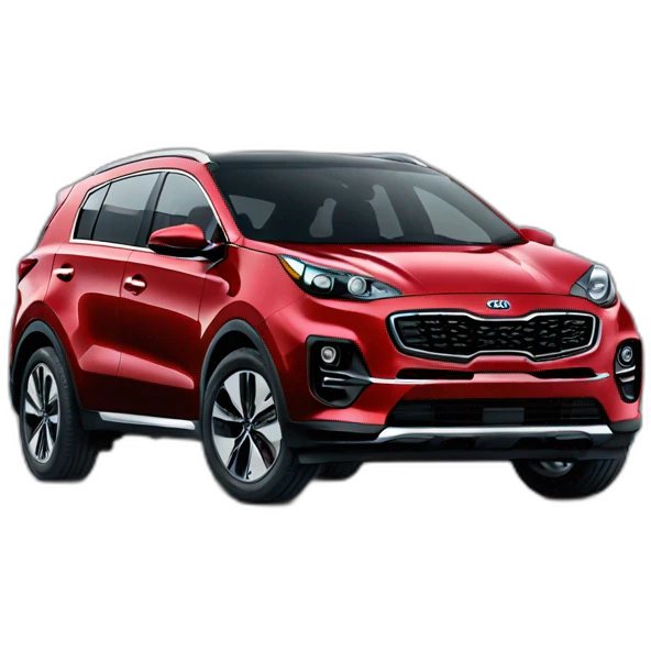 front facing red kia sportage from 2020 emoji