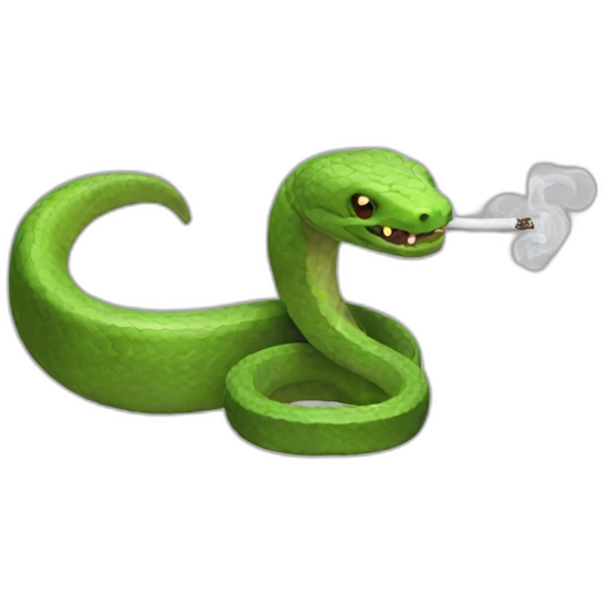 Smoking snake emoji