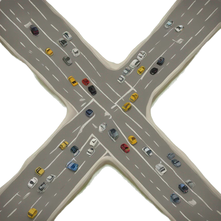Crossroads of two roads emoji