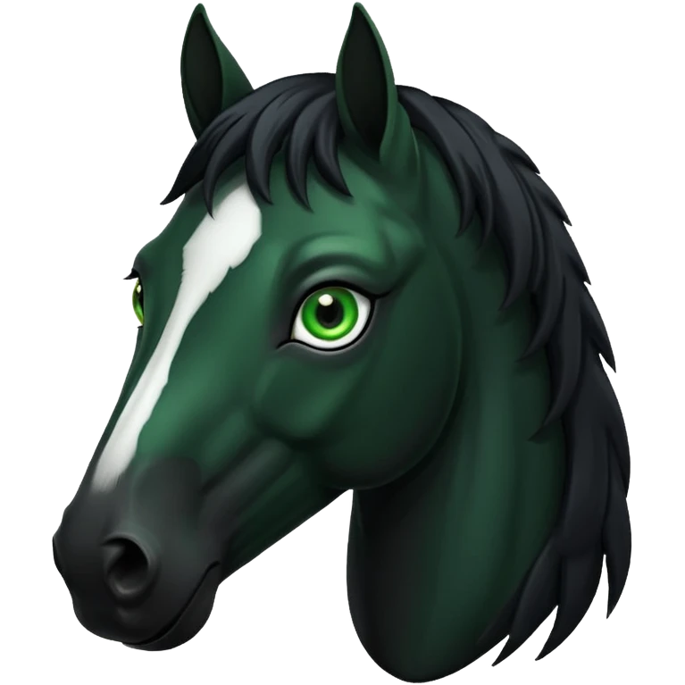 green eye black horse emoji