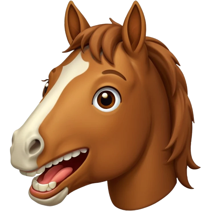 Horse smiling showing teeth emoji
