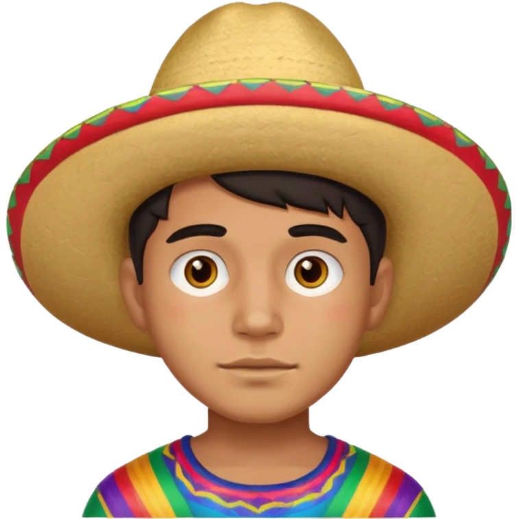 mexican boy with full painted face emoji