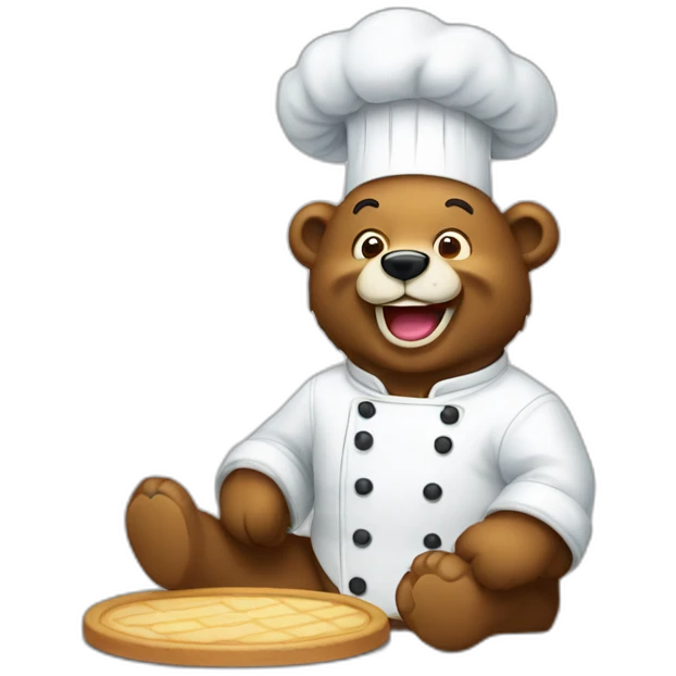 bear chef laugh emoji