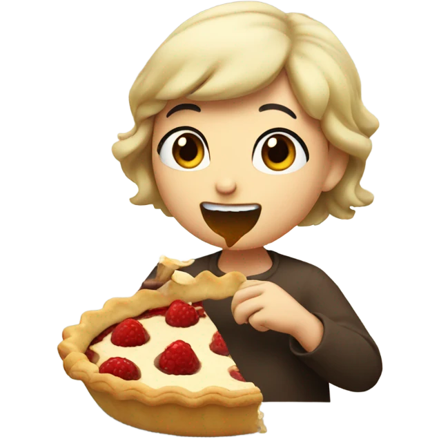 unni eating pie emoji