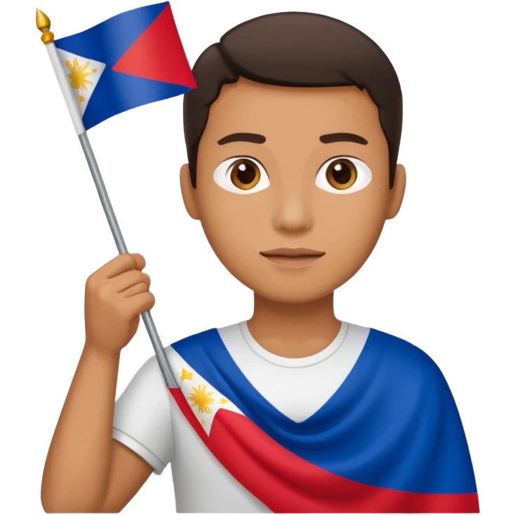 Holding a Philippine flag emoji